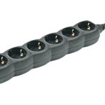 Prelungitor de retea, 6 prize, 3 m, negru