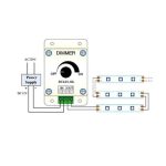 Dimmer led reglabil cu poteniometru, 8A, 96W, alimentare 12-24V DC - imagine 2