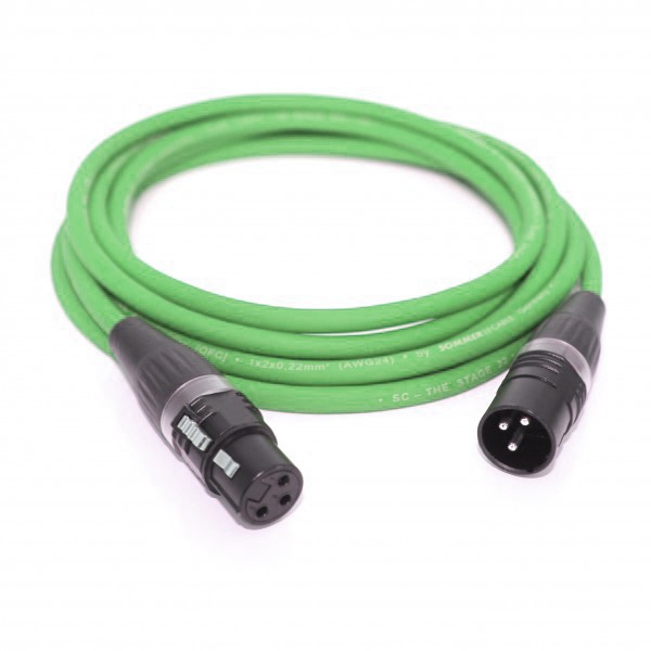 ps-products-11782-26942 Cablu XLR-XLR 5m Sommer Cable GREEN - imagine 1