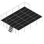 Podium scena 8 m x 6 m cu balustrada si scara