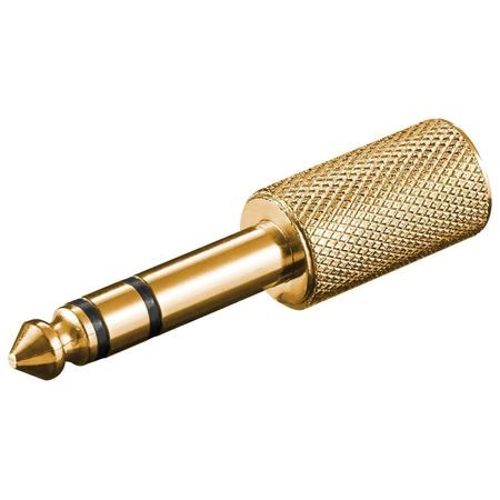 ps-products-14692-36542 Adaptor audio jack stereo 6.35 mm tata -jack stereo, metal, aurit - imagine 1