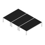 Podium scena 6mp inaltime fixa 20cm, cu accesorii de montaj