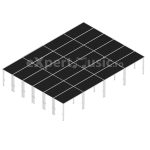 Podium scena 12mx8m cu picioare reglabile, scara