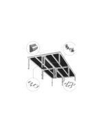 Podium scena 12mx8m cu picioare reglabile, scara - imagine 2