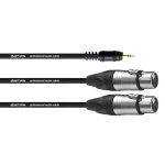 Cablu profesional Jack 3.5 mm - 2 XLR mama eXpertCable 3m.