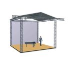 Scena concert fixa 10m x 10m x 6m (acoperis in 2 ape)