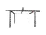 Scena concert fixa 10m x 10m x 6m (acoperis in 2 ape) - imagine 2