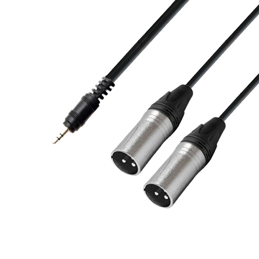 ps-products-16004-39450 Cablu audio jack 3.5mm - 2*XLR tata 3m - imagine 1