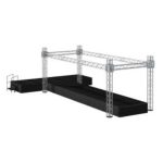 Podium scena 8 m x 4 m cu 2 scari pentru interior exterior - imagine 5