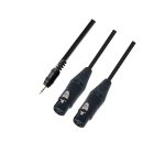 Cablu audio jack 3.5mm - 2*XLR mama 3m