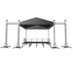 Scena mobila 10.5m x 8m x 8m cu 2 extensii line-array/ecran