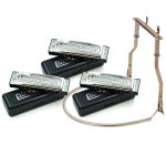 Set 3 muzicute Hohner Silver Star + stativ muzicuta