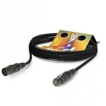 Cablu microfon XLR - XLR Sommer SGCE-0100-SW 2 x 0,22 mm² XLR / XLR, HICON 1m negru
