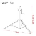 Showgear Basic 2800 Wind up stand - imagine 4