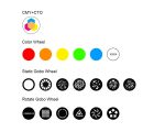 X-Lights Professional BS-700 IP65 Beam Spot Wash CMY - imagine 5