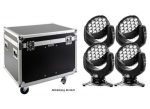 GLP Impression X4 XLR 5in Tourpack 4 SET, 4x Impression X4, 1x Case for 4x X4 , 4x Omega Brackets, 4x Powercon Cable