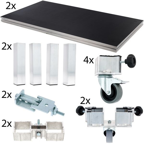 ps-products-20738-56549 Riser Tour Stage Drum Riser 2x2 40cm - imagine 1
