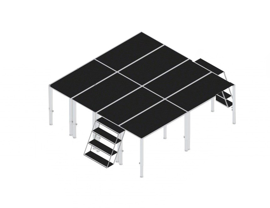 ps-products-20937-57264 Podium scena 4mx4m, cu 2 scari, 80 cm inaltime - imagine 1
