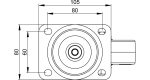 Roata DSE 100mm cu frana - imagine 4