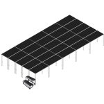 Podium 10mx5m cu picioare telescopice 40-60 cm si 2 trepte