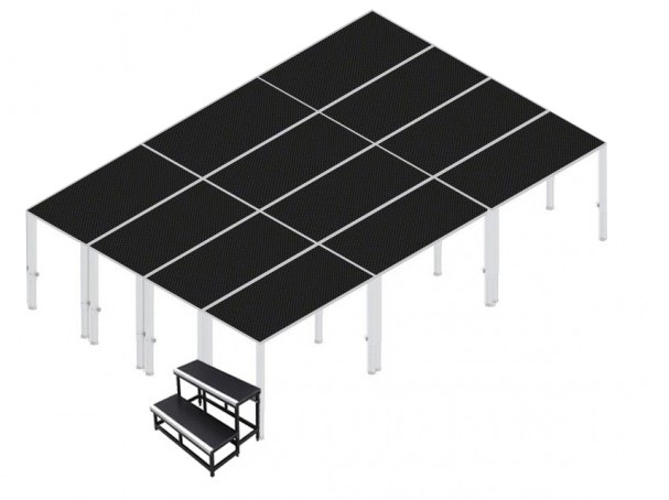 ps-products-22432-63069 Podium 6x4m, inaltime 40 cm, 2 trepte si 7 balustrade - imagine 1