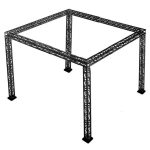 Stand schela 4m x 4m x 3.5m BLACK