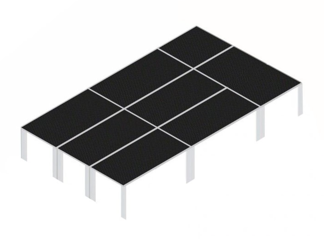 ps-products-24490-71112 Podium 9mx7m cu picioare reglabile 0.4-0.6m - imagine 1