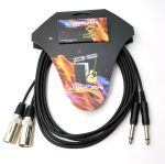 Cablu profesional 2JACK (6,3mm)-2XLR - 3m