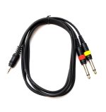 Cablu profesional JACK (3,5mm) - 2xJACK (6,3mm) - 1,5m - imagine 2