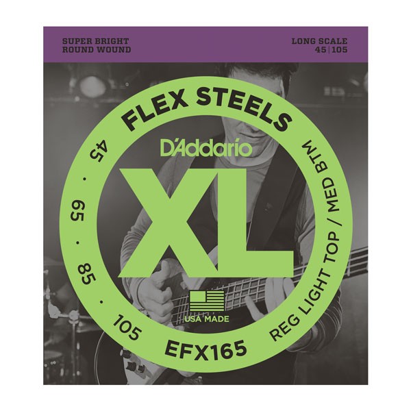 ps-products-6213-11253 Corzi Chitare Bass Daddario EFX165 FlexSteels Bass, Custom Light, 45-105 - imagine 1