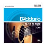Corzi Chitara Acustica D'Addario EJ11 80/20 Light, 12-53
