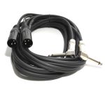 Cablu 2xXLR(tata) - 2xJack(6,3mm cu cot) - 5m