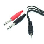 Cablu OFC JACK (3,5mm) - 2xJACK (6,3mm) - 0.9m