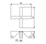 Adam Hall 4271 - coltar despartitor 6.7mm - imagine 2