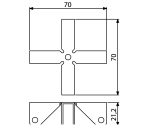 Adam Hall 4291 - coltar despartitor 9.2mm - imagine 2