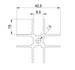 Adam Hall 62075 - profil tip X 9.5mm - imagine 2