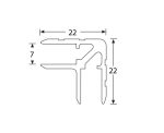 Adam Hall 6129 - profil rack 22x22 7mm - imagine 2