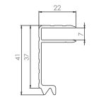 Adam Hall 6146 - profil capac 7mm - imagine 2