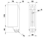Adam Hall 3782 - roata rack 40mm - imagine 2
