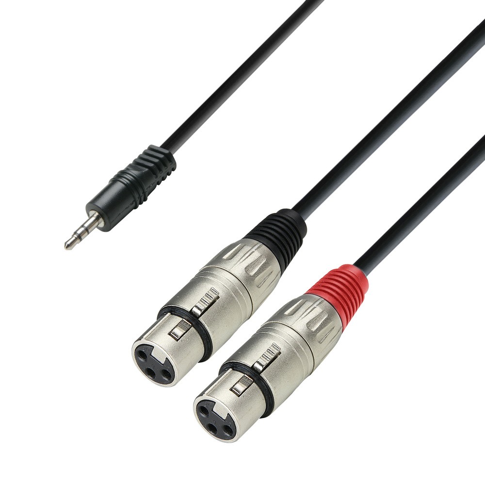 ps-products-21858-60711 Adam Hall Cable Jack 3.5mm - 2 XLR mama, 6m - imagine 1