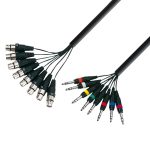 Multicore AdamHall 8xXLR(mama) 8xJack(6,3mm) 3m