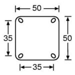 Adam Hall 3703 - roata 50mm cu frana - imagine 2