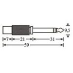 Adam Hall 7540 - Adaptor RCA-Jack 6,3mm - imagine 2