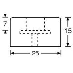 Adam Hall 4904 - picior 25 x 15mm - imagine 2